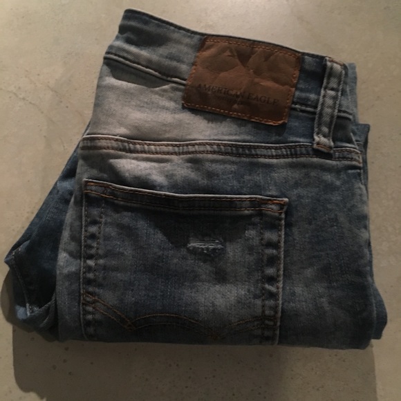 Men’s Blue Ripped skinny jeans - Picture 7 of 7